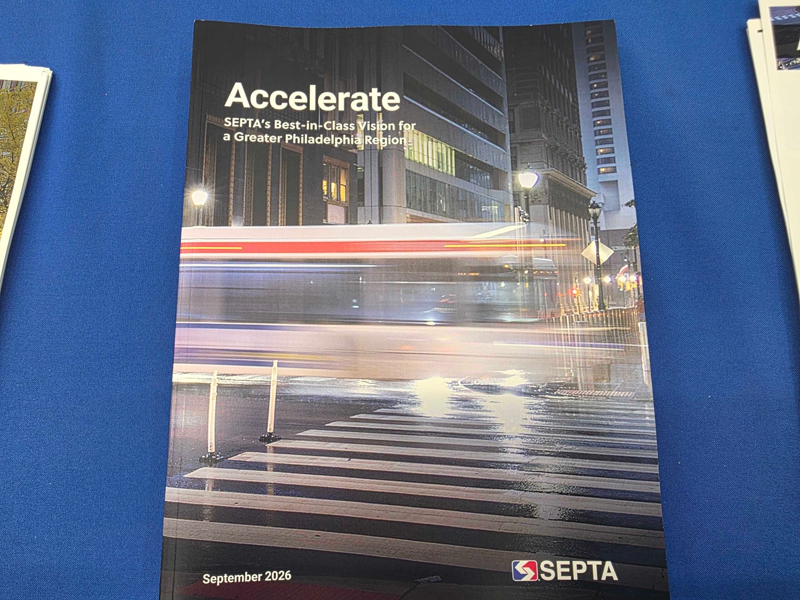 SEPTA's Accelerate plan in a booklet