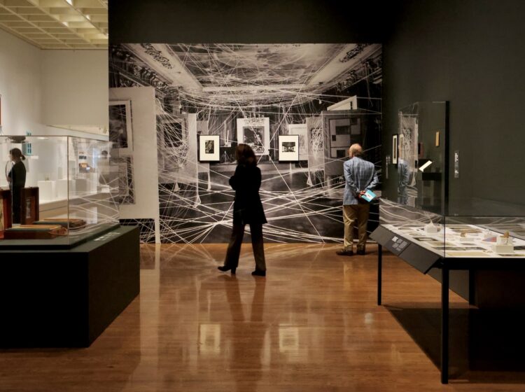 People look at the Philadelphia Museum of Art's 
