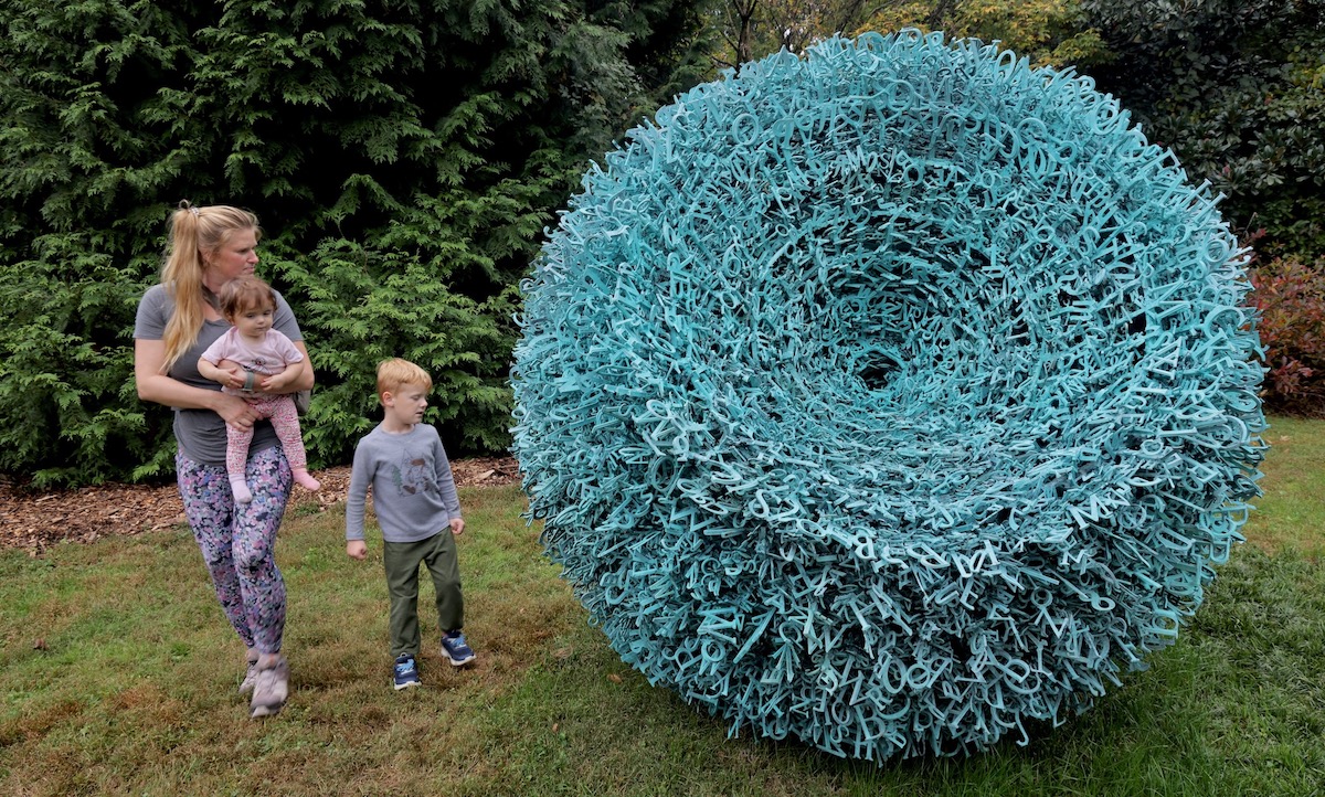 50 large-scale sculptures by Steve Tobin are installed at Media’s Tyler Arboretum