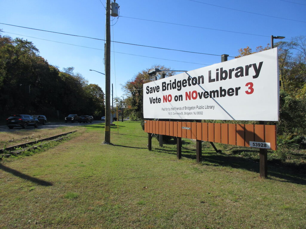 A billboard along East Broad Street