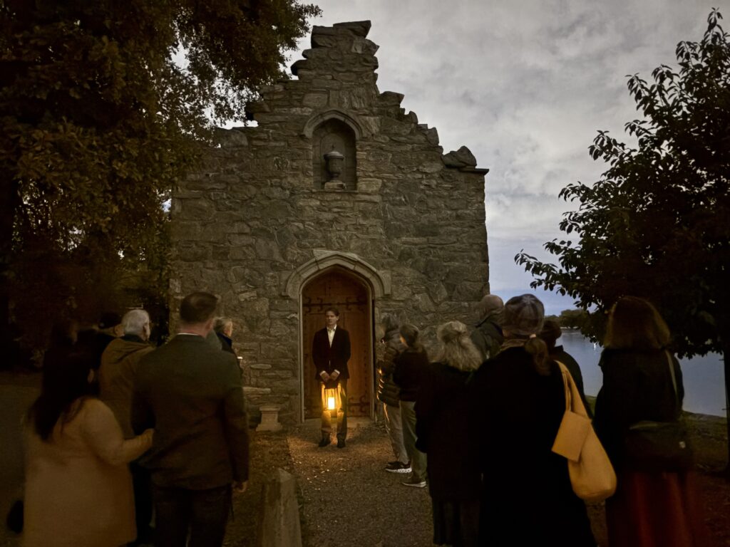 Visitors gather at Andalusia