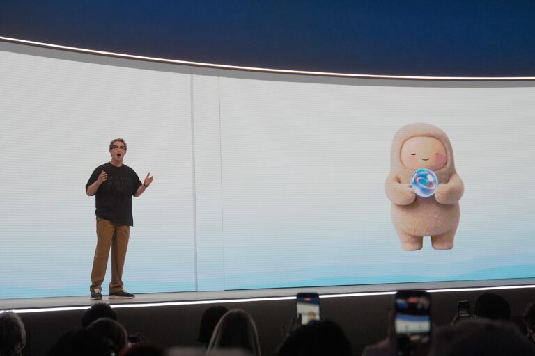 Meta CEO Mark Zuckerberg speaks during the Meta Connect conference, Wednesday, Sept. 23, 2026, in Menlo Park, Calif. (AP Photo/Jeff Chiu)