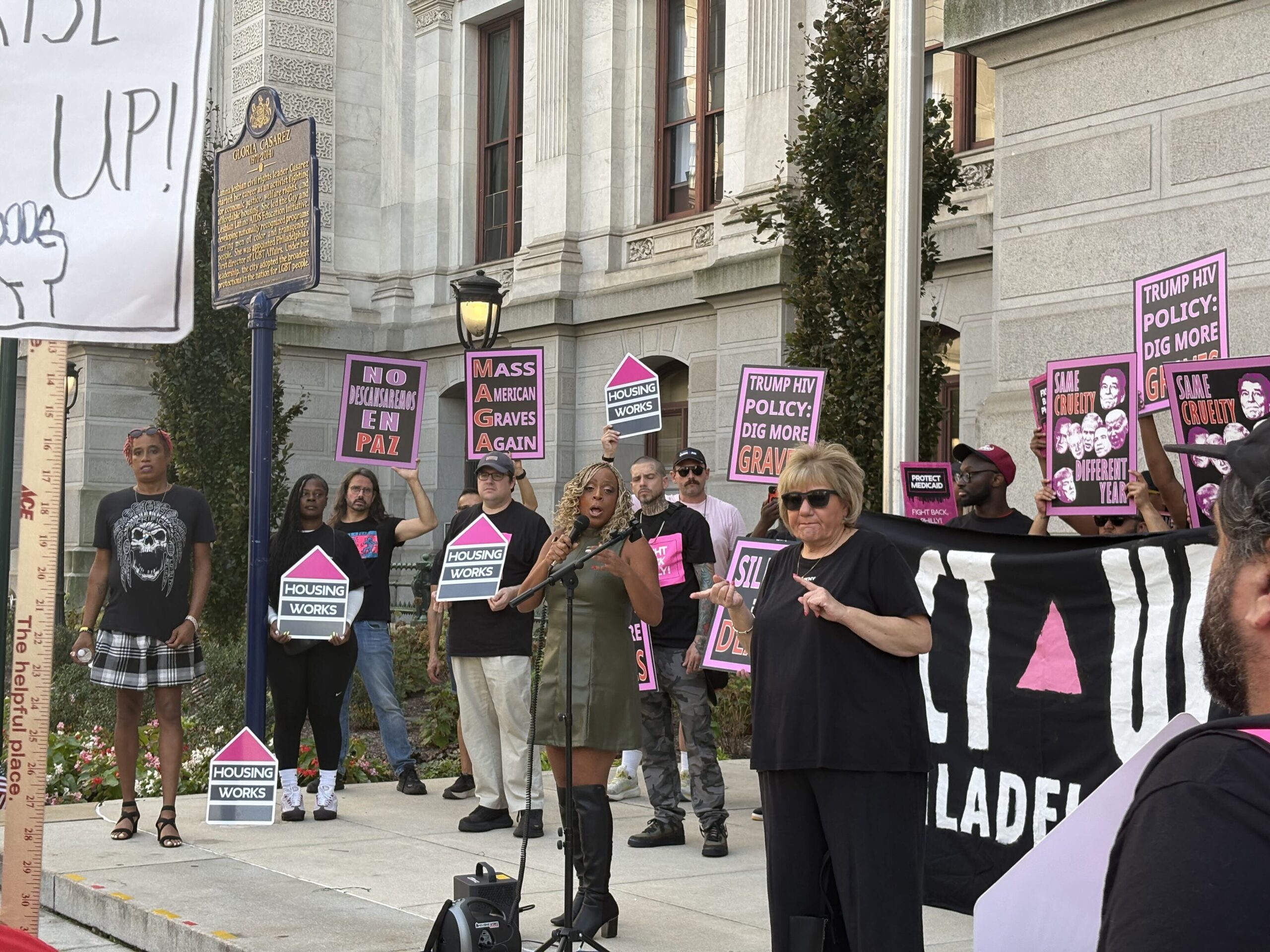 ‘It’s going to be a genocide’: HIV activists from N.Y. and Philadelphia rally at City Hall