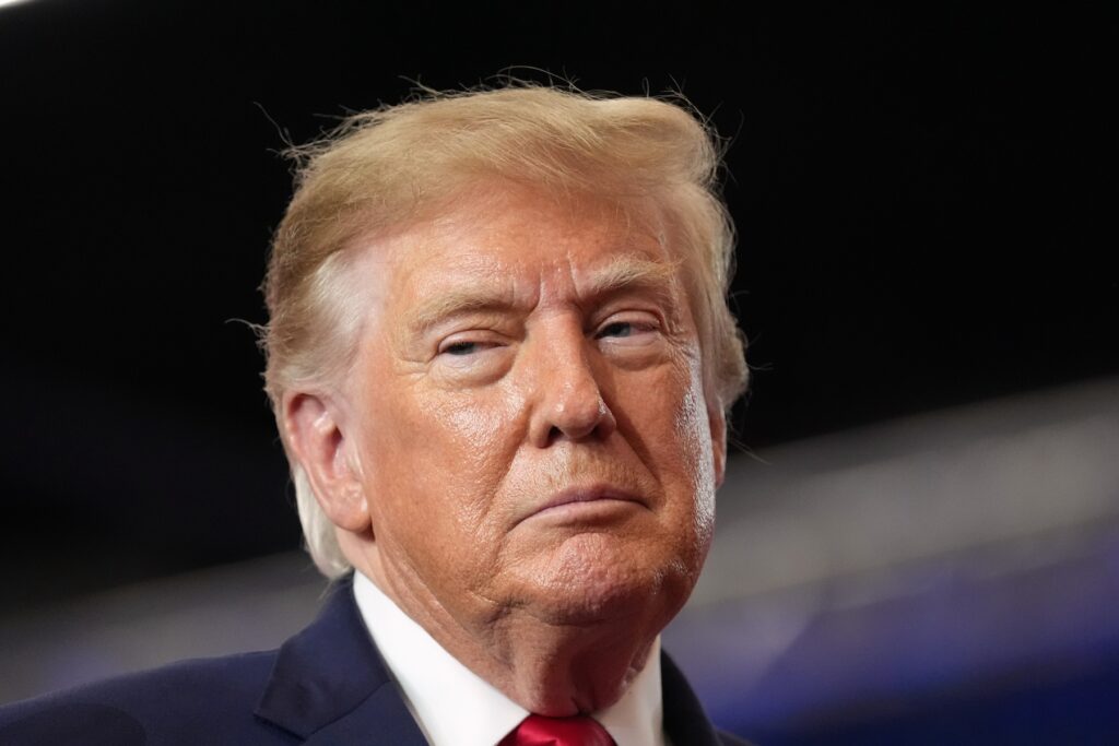 President Donald Trump speaks at a campaign rally