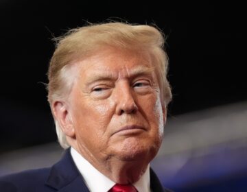 President Donald Trump speaks at a campaign rally