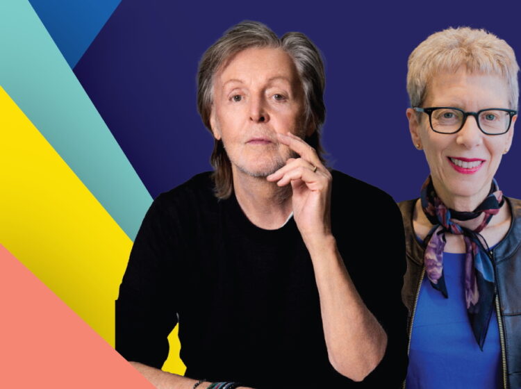 Paul McCartney and Terry Gross in an image promoting a Fresh Air event