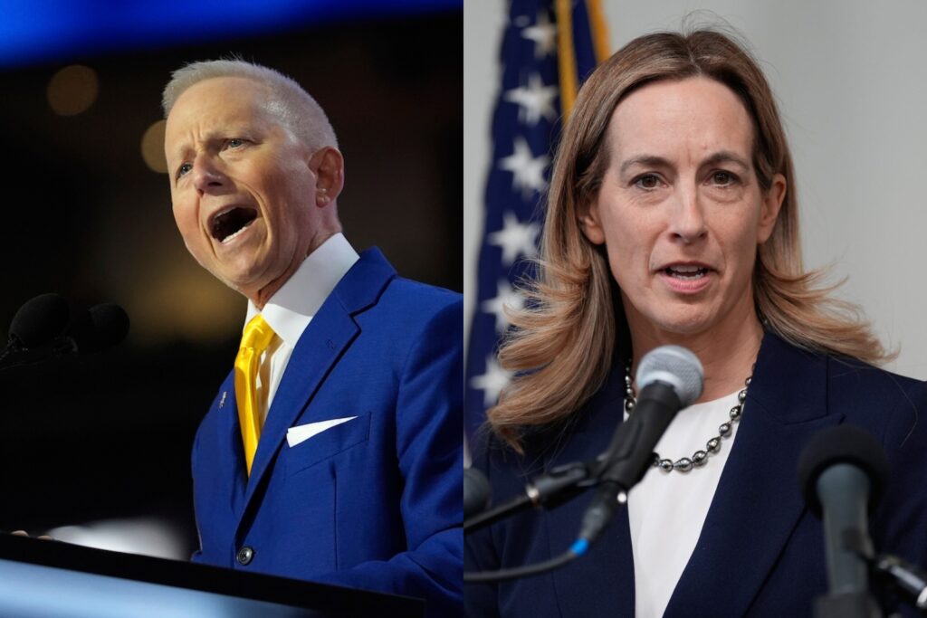 jeff-van-drew-mikie-sherrill-file side-by-side photos of Jeff Van Drew and Mikie Sherrill