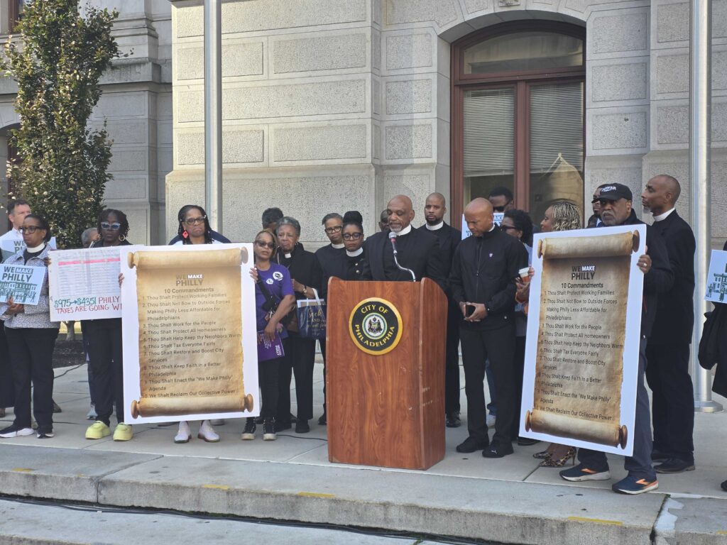 philadelphia-protest-city-hall-tm-101326 A group of religious leaders held a protest at City Hall in Philadelphia Tuesday morning