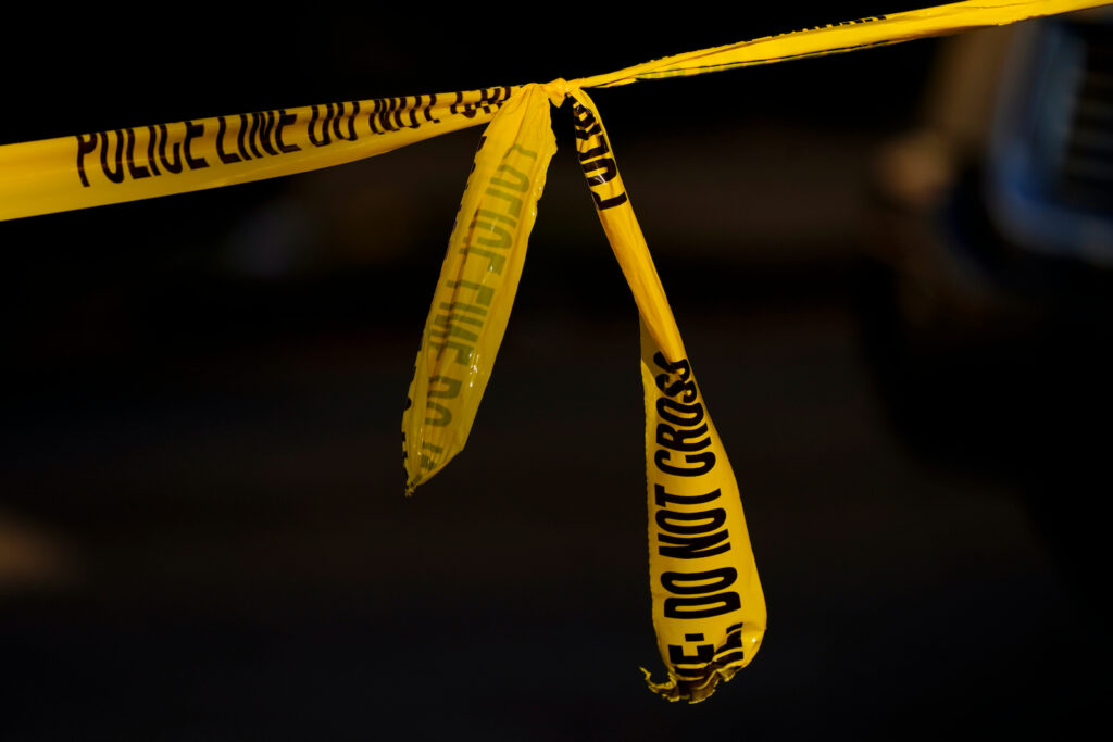 police tape hanging