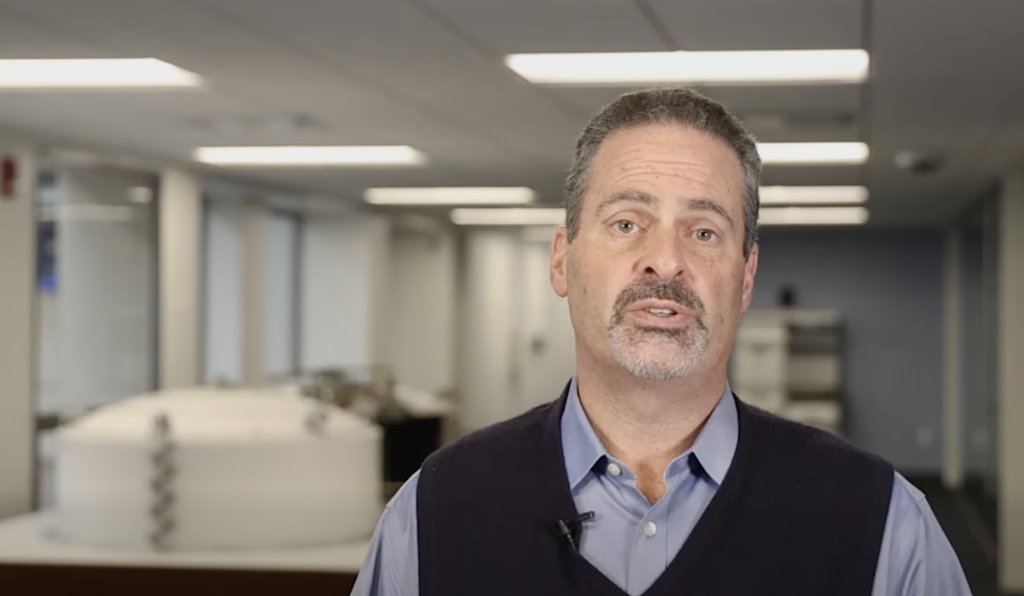 Seth Shapiro standing inside the offices of PGW.