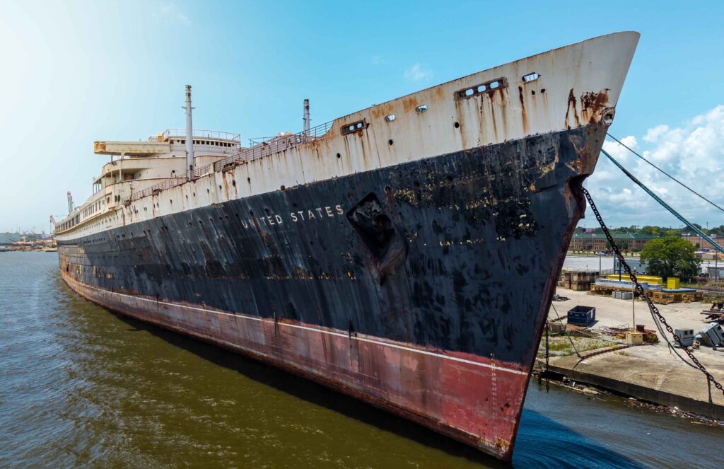 The remediated SS United States in Mobile, Alabama