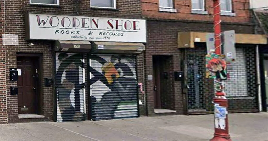 The exterior of Wooden Shoe Books in Philadelphia